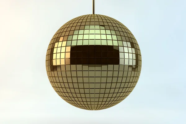 Golden disco ball — Stock Photo, Image