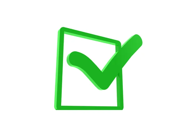 Marca de verificación verde — Foto de Stock