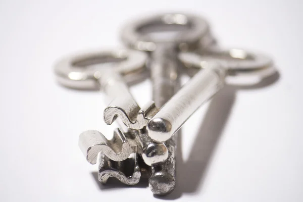 Tre gamla nycklar — Stockfoto
