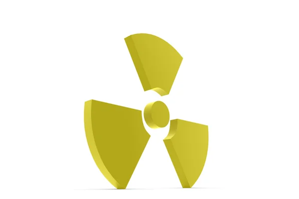 Žlutá nuke symbol — Stock fotografie