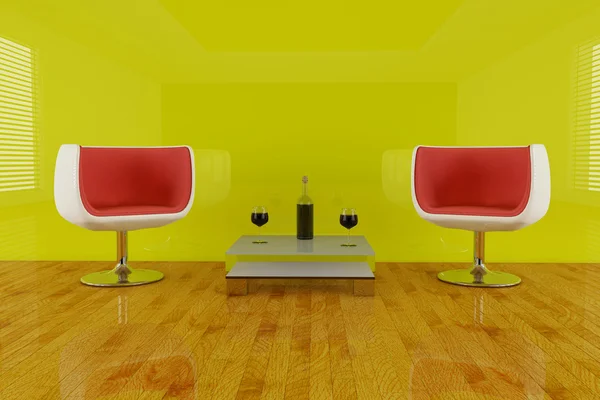 3D modern sandalye — Stok fotoğraf