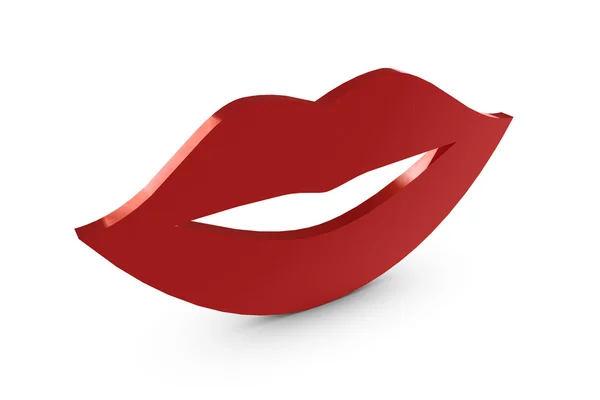 3D красные губы — стоковое фото