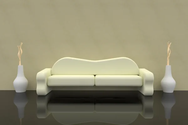 Καναπές 3d rendering — Φωτογραφία Αρχείου