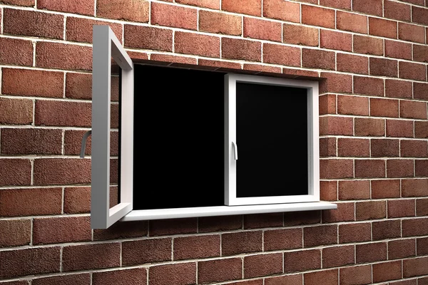 Avattu ikkuna — kuvapankkivalokuva