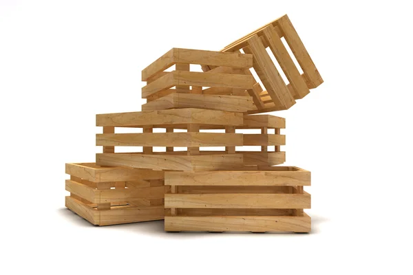 Üres fából készült láda — Stock Fotó