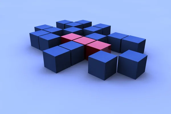 3d quadrado abstrato — Fotografia de Stock