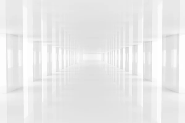 Három dimenziós leképezés fehér folyosón Stock Kép
