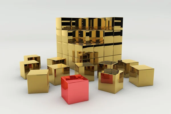 Cubi astratti — Foto Stock