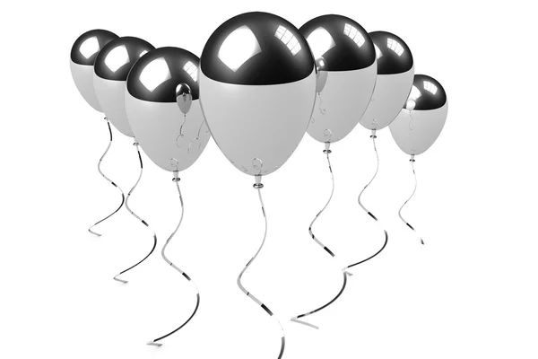 stock image Chrome balloons group