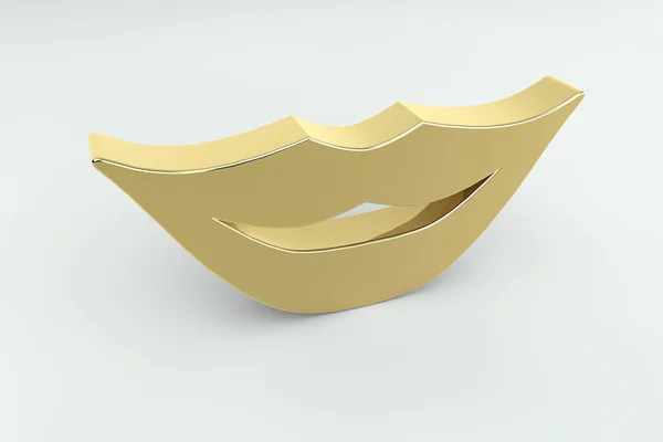 Золотые губы — стоковое фото
