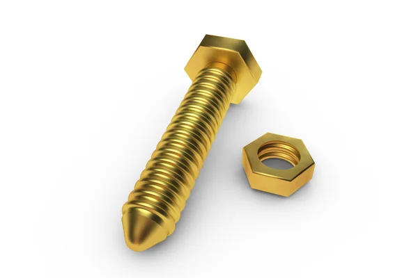 Golden bolt — Stock Photo, Image