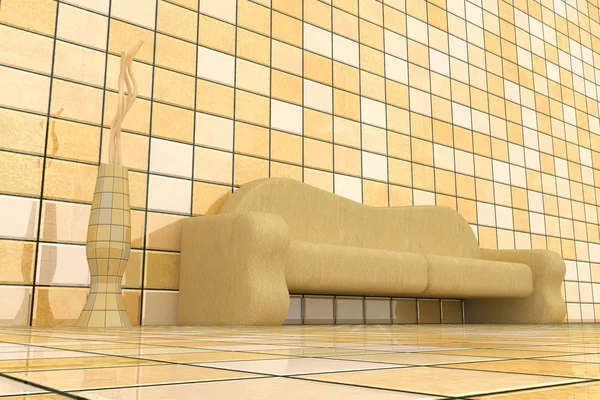 3D диван — стокове фото