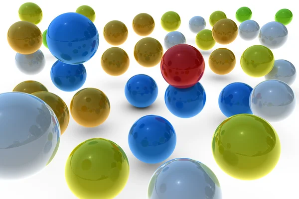 Diferentes esferas de cor — Fotografia de Stock