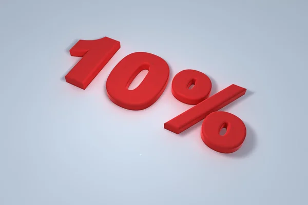 Dez por cento — Fotografia de Stock