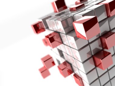 3d illustration of cubes