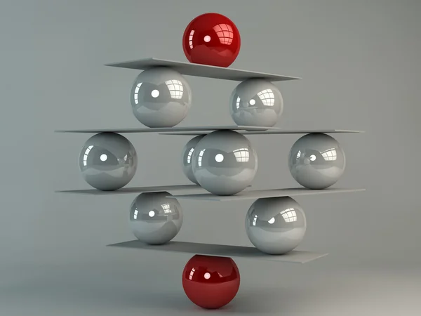 3D-evenwicht concept — Stockfoto