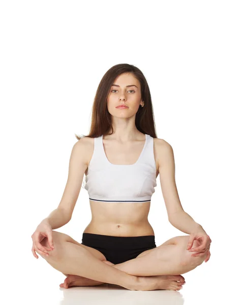 Stock image Girl in the lotus pose