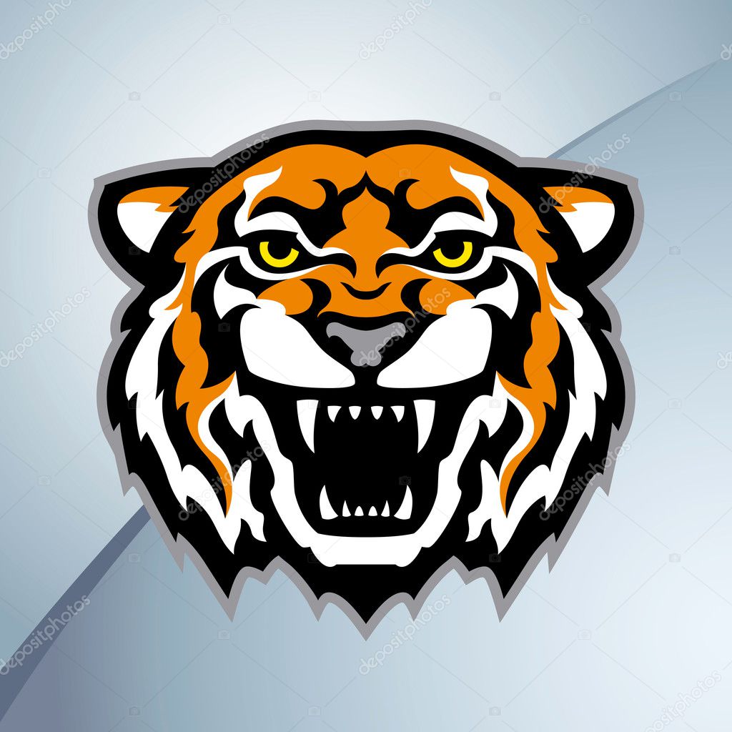 Tiger head mascot color
