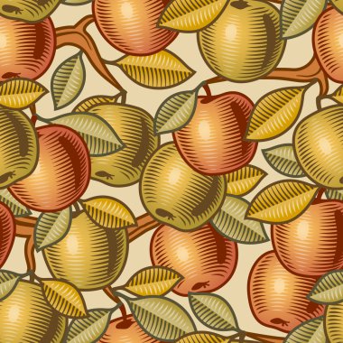 Seamless apple background clipart