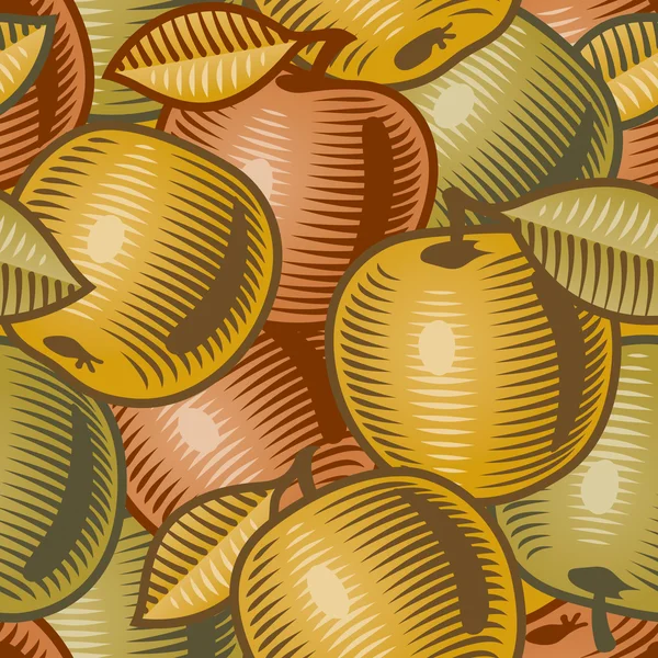 Ретро яблочный фон — стоковый вектор