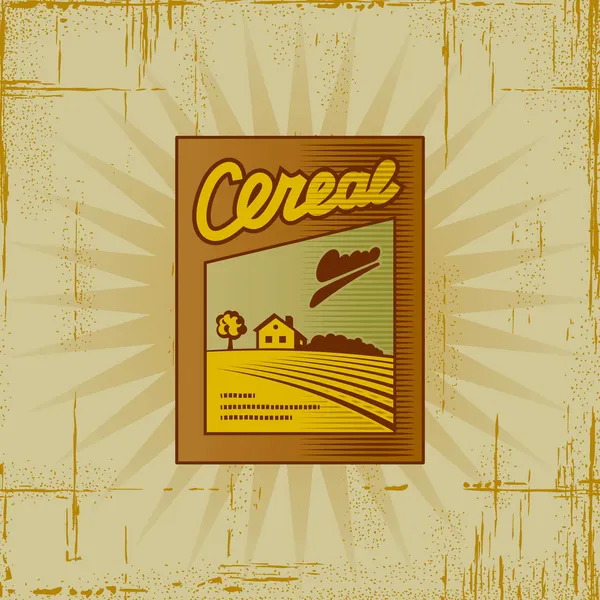 Caja de cereales retro — Archivo Imágenes Vectoriales