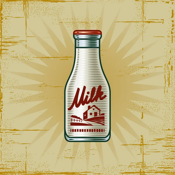 Ретро молоко пляшка — стоковий вектор