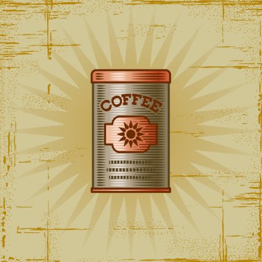 Retro Coffee Can clipart