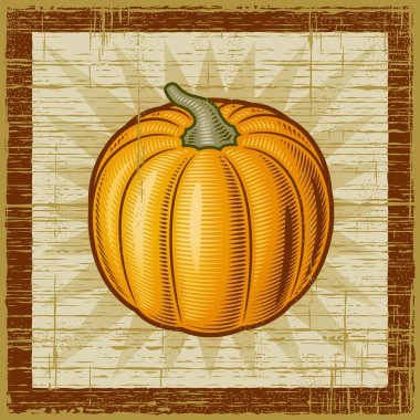 Retro pumpkin clipart