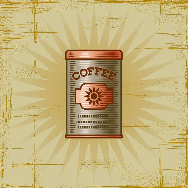 stock vector Retro Coffee Can