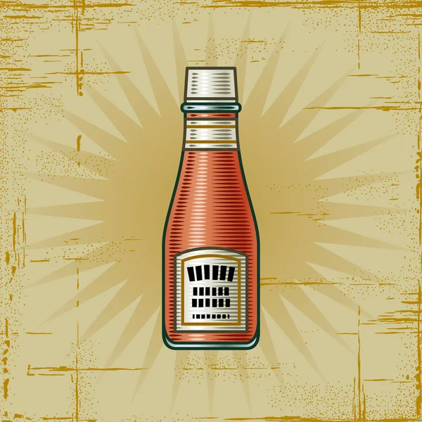 Retro Ketchup Bottle — Stock Vector
