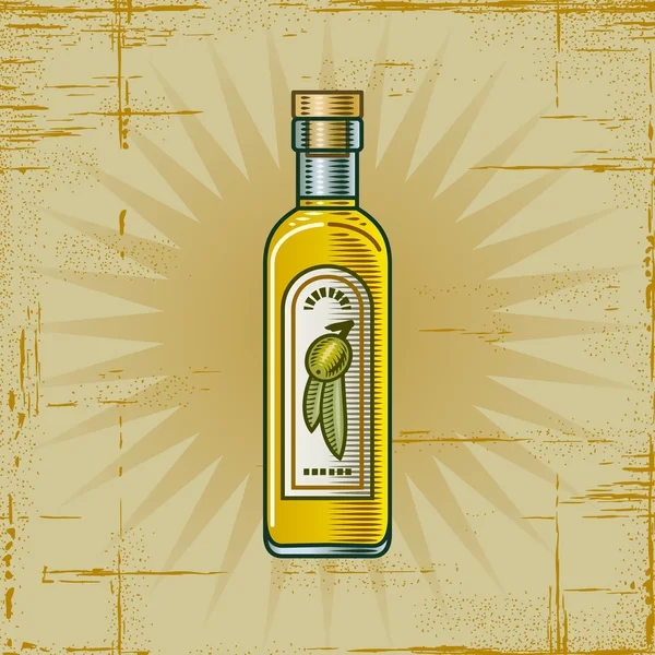 Retro-Olivenölflasche — Stockvektor