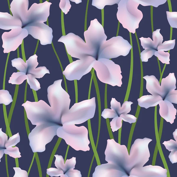 Varrat nélküli virágok háttér — Stock Vector