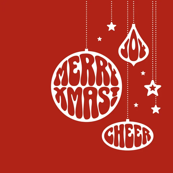 Ornamenti natalizi con le parole Grafiche Vettoriali