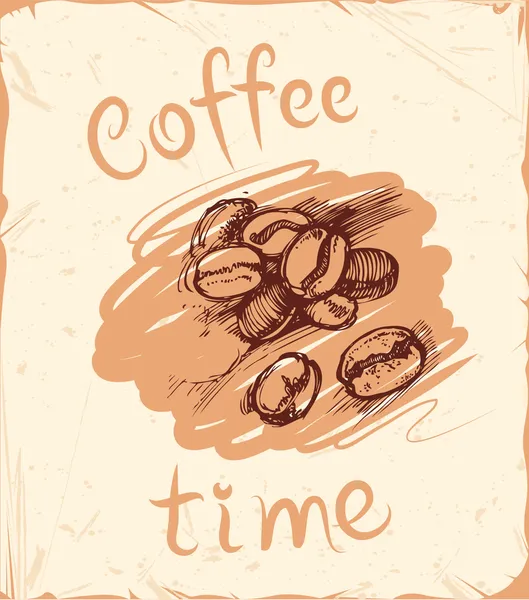 Café tempo fundo — Vetor de Stock