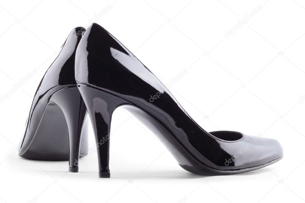 High heeled shoes isolated on white background