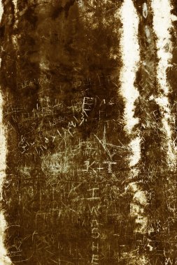 Graffiti on an ancient wall clipart