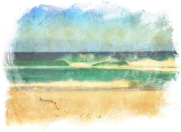 Grunge Sea Painting. — Stockfoto