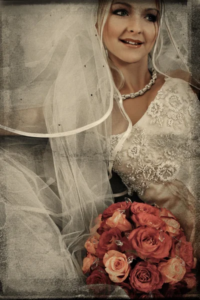 Grunge 的新娘 — 图库照片