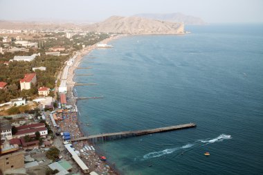 Kuş bakışı bir long Beach