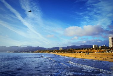 The Pacific Ocean. Santa Monica Beach. clipart