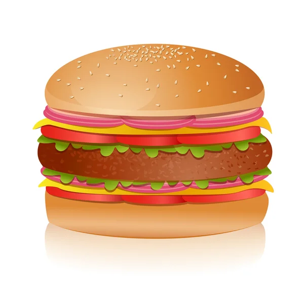 Deliciosa hamburguesa — Vector de stock