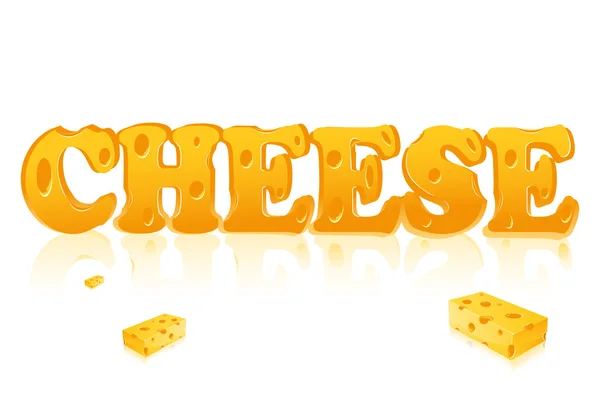 Word Cheese — Stock Vector