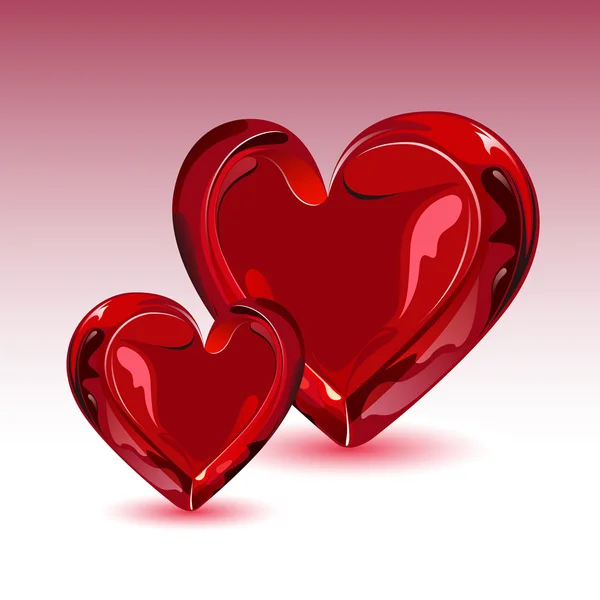 Глянсовий серця — стоковий вектор