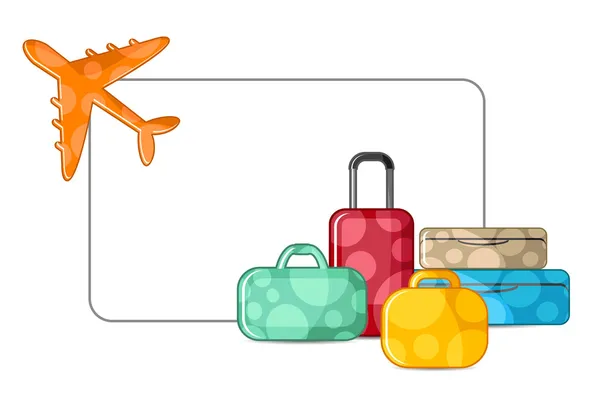 Самолет с багажом — стоковый вектор