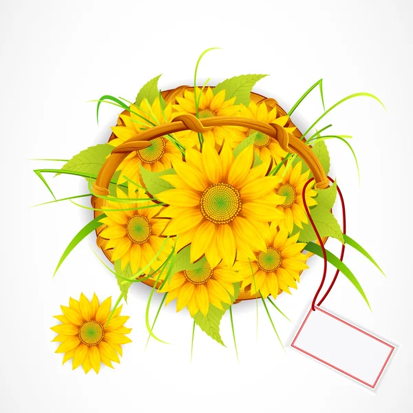 Bouquet di fiori di sole — Vettoriale Stock
