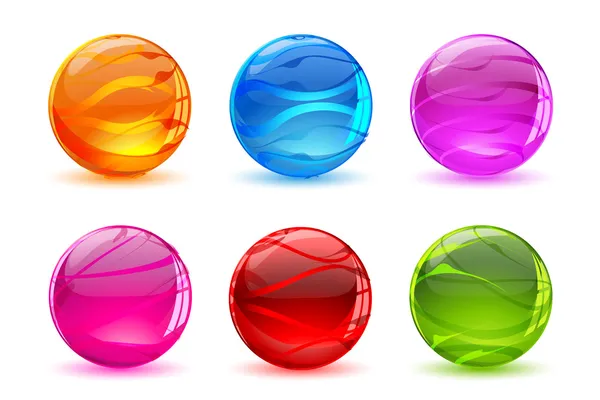 Set di sfera di cristallo — Vettoriale Stock
