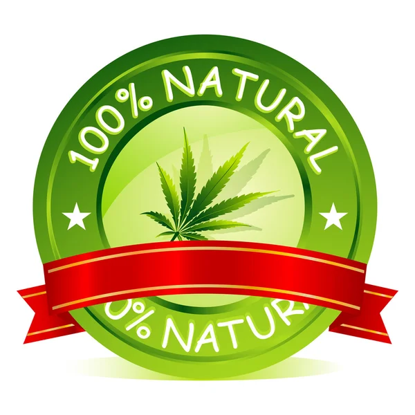 100% natuurlijke Tag — Stockvector
