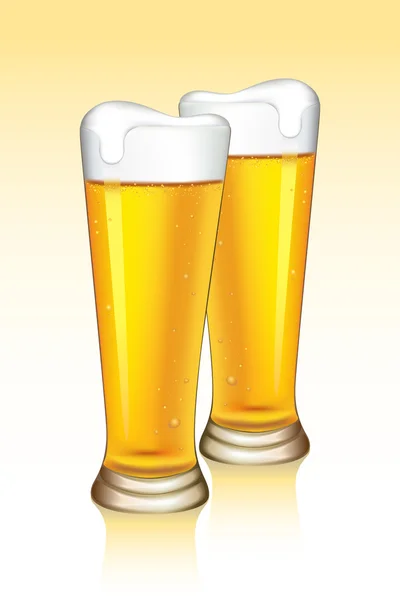 Vidrio de cerveza — Vector de stock