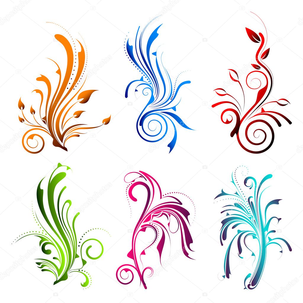 Colorful Floral Swirls