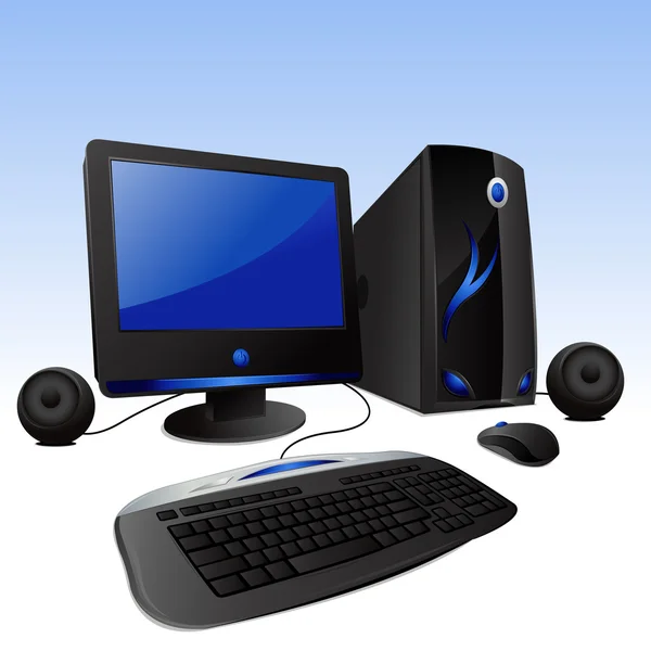 Computer desktop — Vettoriale Stock